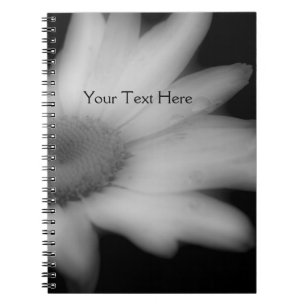 Carnet Fleur Noir Et Blanc