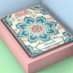 Carnet Fleur orientale et nom classique mandala