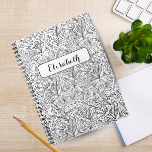 Carnet Fleur où vous êtes planté : Un Noir Personnalisé