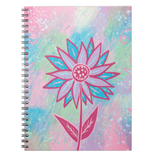 Carnet Fleur Pastel à main mignonne