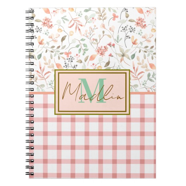 Carnet fleur personnalisé (Devant)