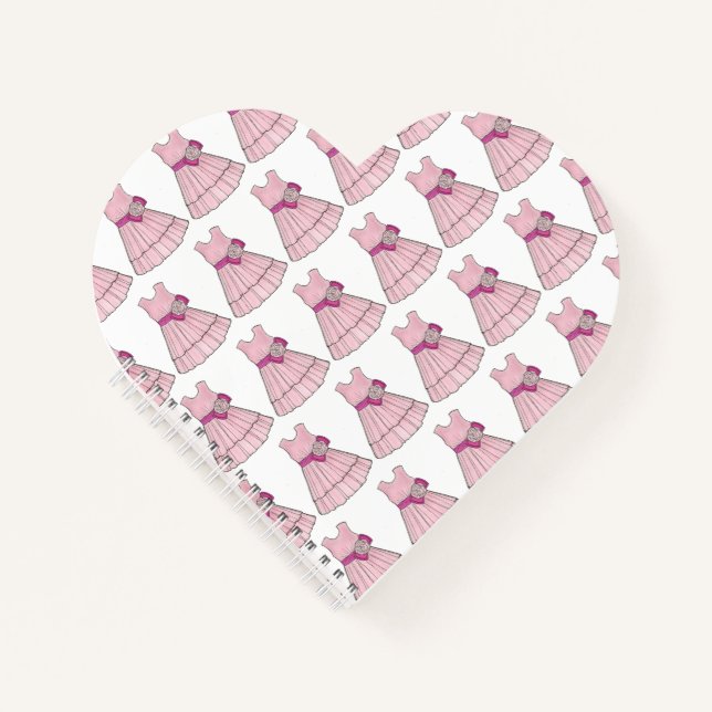 Carnet Fleur personnalisée Fille rose Gown mariage (Devant)