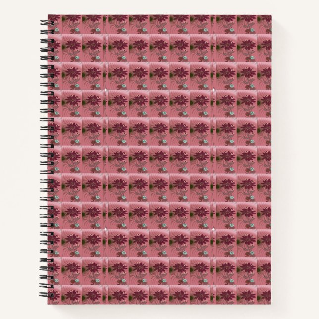 Carnet Fleur rose (Devant)