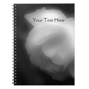 Carnet Fleur Rose Noire Et Blanc