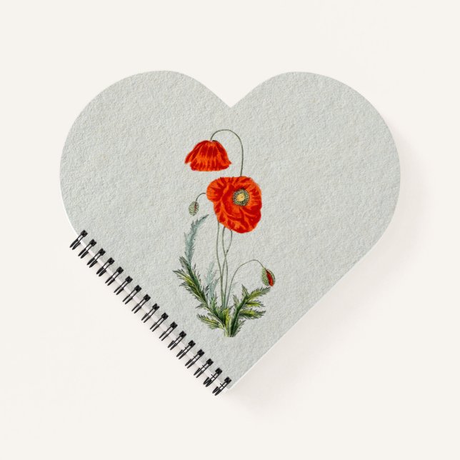 Carnet Fleur Rouge (Devant)