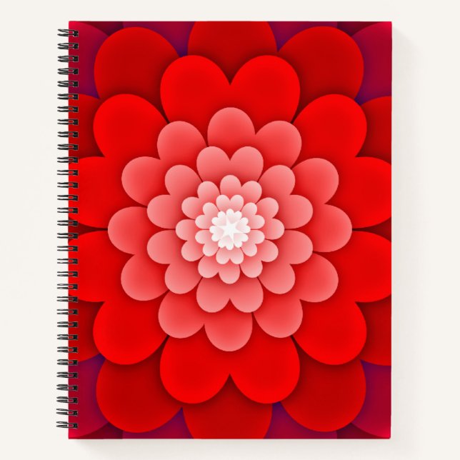 Carnet Fleur rouge Abstraite-58566 (Devant)