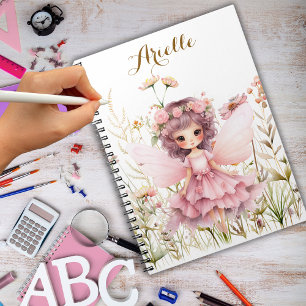 Carnet Fleur sauvage fantaisiste pastel de fée