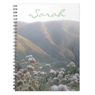 Carnet Fleur sauvage personnalisé