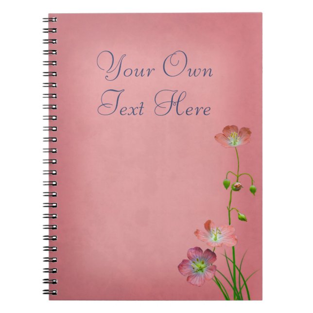 Carnet Fleur sauvage rose en Bourgogne (Devant)