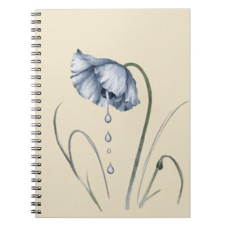 Carnet fleur solitaire qui pleure