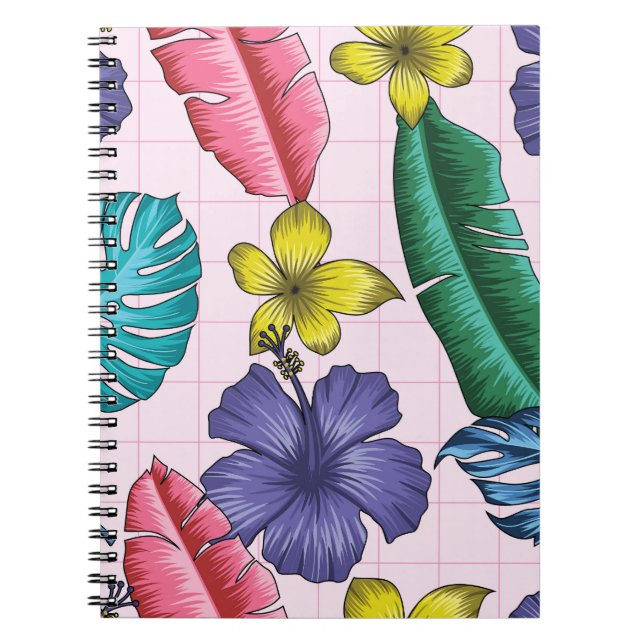 Carnet Fleur tropicale : motif feuille sans soudure (Devant)