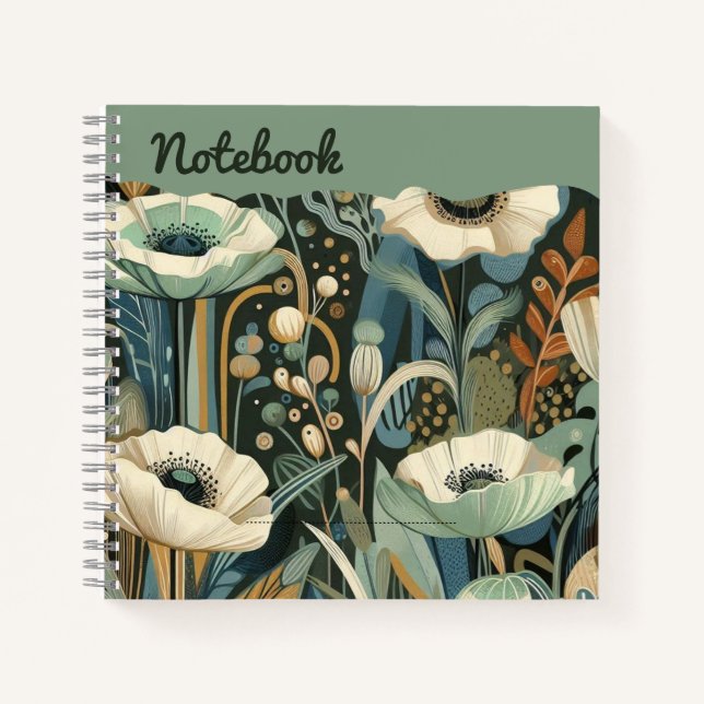 Carnet Fleur turquoise - Paysage rêvé des crapauds et de  (Devant)