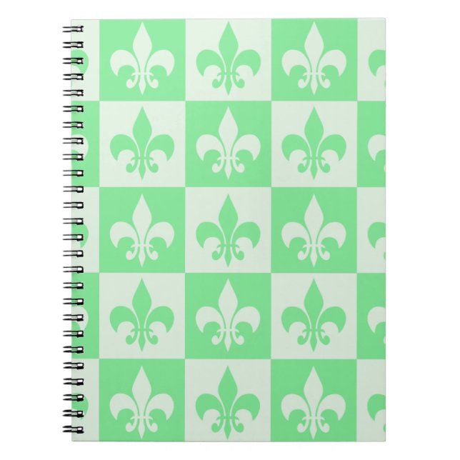 Carnet Fleur vert en bon état de lis (Devant)