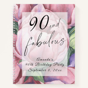 Carnet Fleur vintage 90e fête d'anniversaire