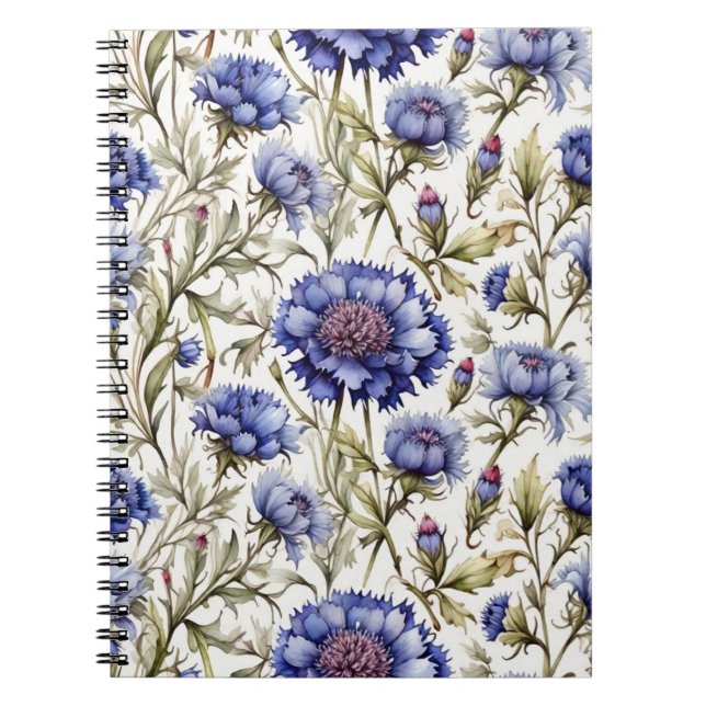 Carnet fleuri de style vintage (Devant)