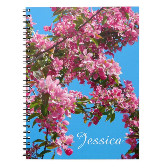 Carnet Fleurir et ciel bleu personnalisé (Devant)