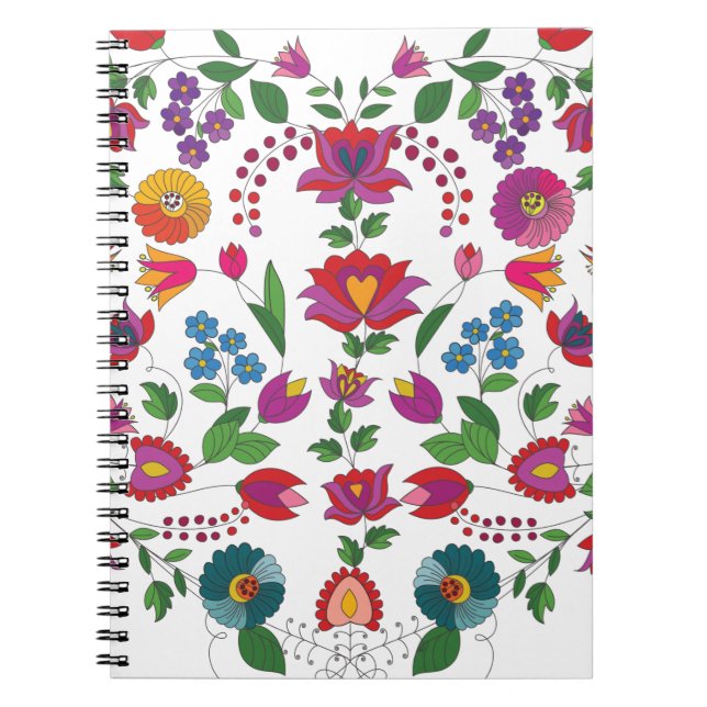 Carnet Fleuris Colorés Kalocsa (Devant)