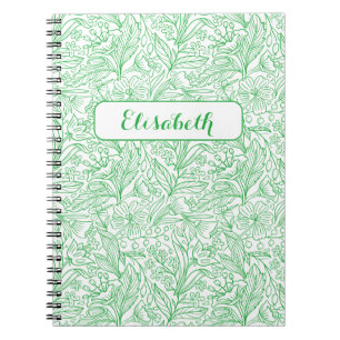 Carnet Fleurissez où vous êtes planté : Vert Personnalisé