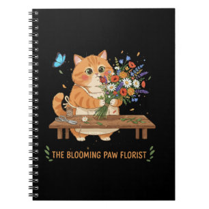 Carnet Fleuriste Chat Mignon La Patte en Fleur Fantaisi