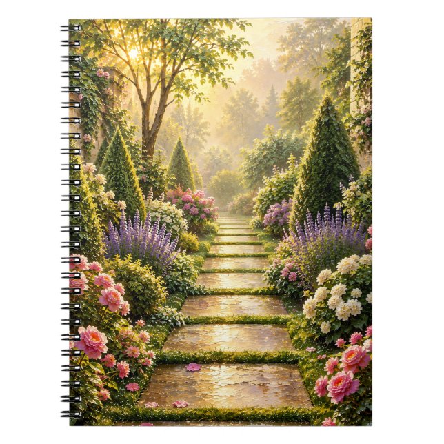 Carnet Fleuriste Chemin Secret du Jardin Doré (Devant)