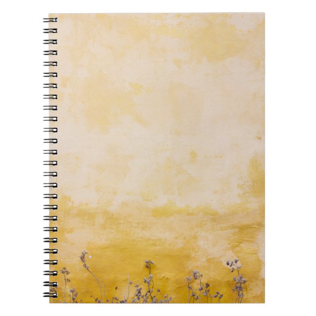 Carnet Fleurs à côté du mur jaune (Devant)