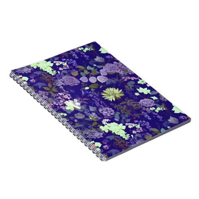 Carnet Fleurs à l'atmosphère élégante et mystérieuse (Côté Droit)