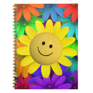 Carnet Fleurs à visage joyeux
