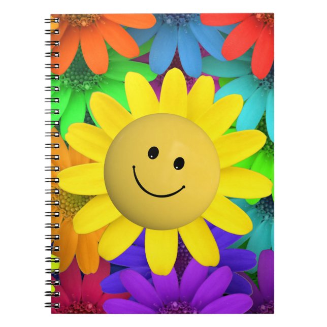 Carnet Fleurs à visage joyeux (Devant)