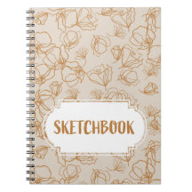 Fleurs Abstraites sur beige