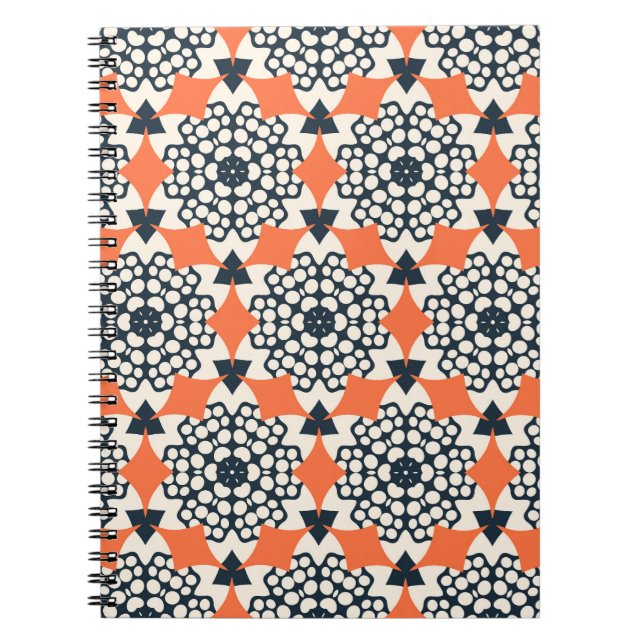 Carnet Fleurs Abstraites : Vintage géométrique simple (Devant)