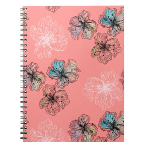 Carnet Fleurs alignées sans couture abstrait PA moderne