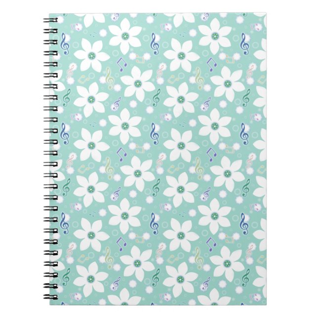 Carnet Fleurs blanches (Devant)