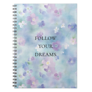 Carnet Fleurs blanches de lavande romantique