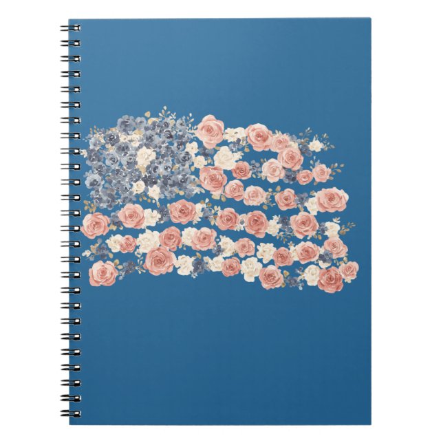 Carnet Fleurs Bleu Blanc Rouge (Devant)