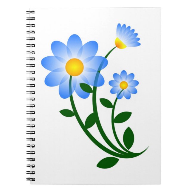 Carnet Fleurs bleues (Devant)