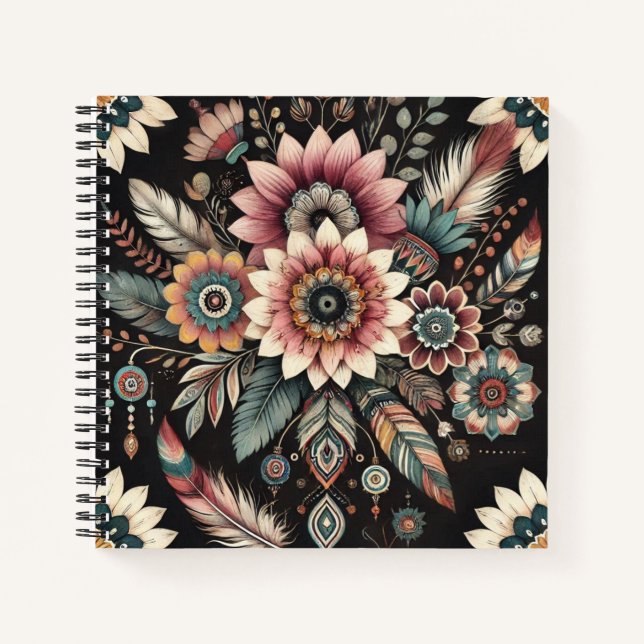Carnet Fleurs Bohèmes du Soir (Devant)