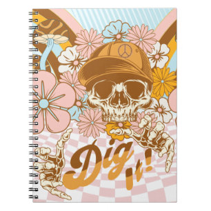 Carnet Fleurs Botaniques Squelette Rétro