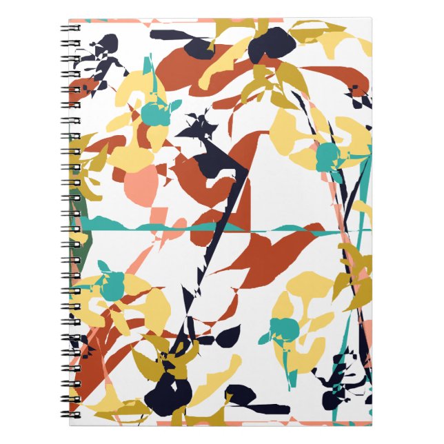 Carnet Fleurs brisées Abstraites (Devant)