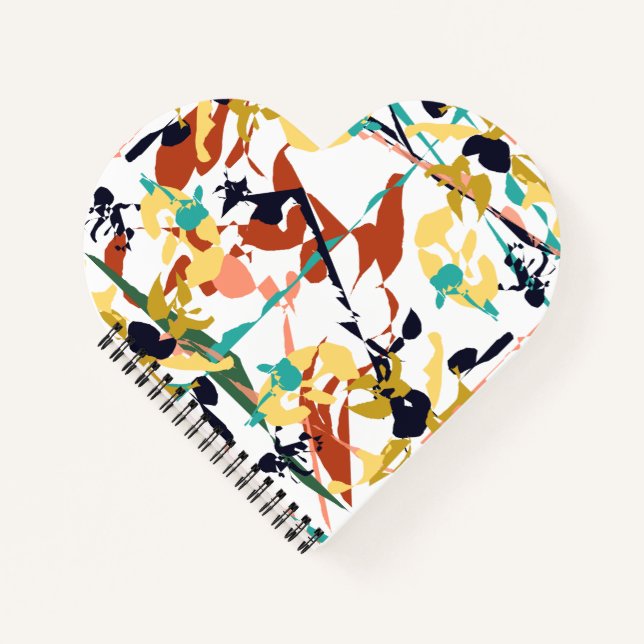Carnet Fleurs brisées Abstraites (Devant)