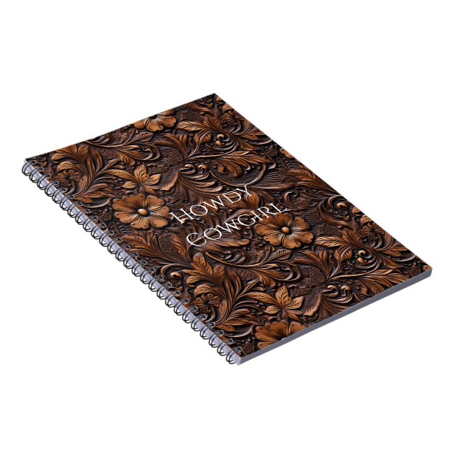 Carnet Fleurs Brown Western Cowgirl (Côté Droit)