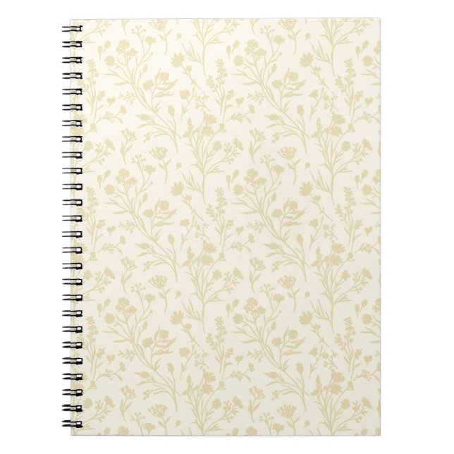 Carnet Fleurs bruissantes Blé doré - Neutre (Devant)