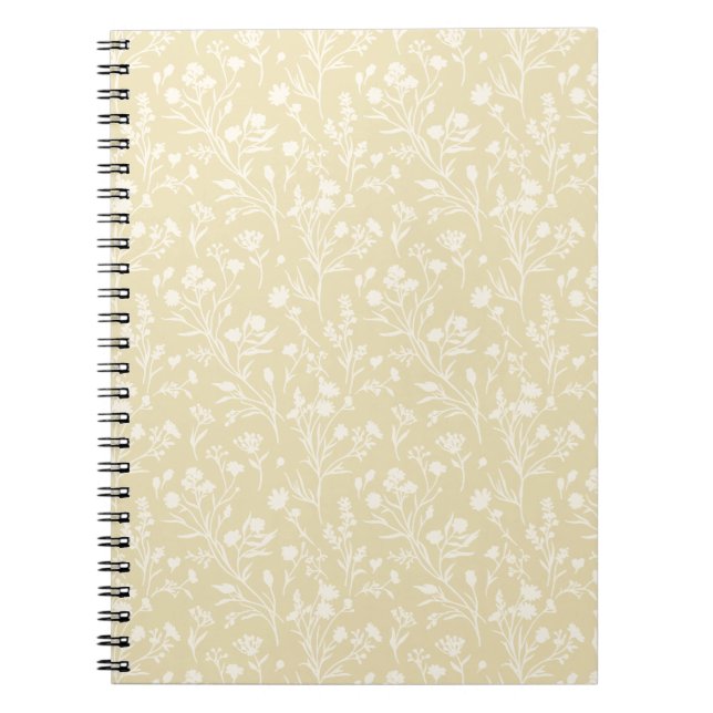 Carnet Fleurs Bruissantes Neutres - Blé Doré (Devant)