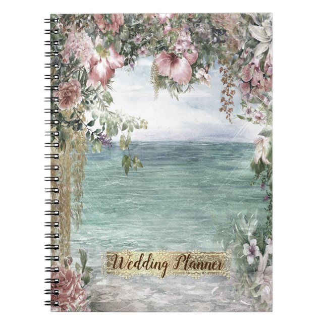 Carnet Fleurs Chic Océan Dentelle (Devant)