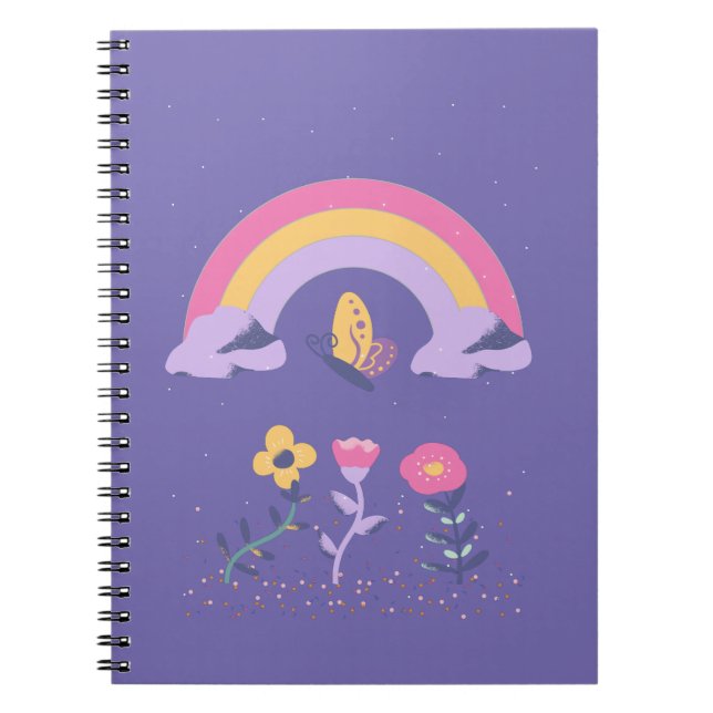 Carnet Fleurs Cloud Arc-en-ciel (Devant)