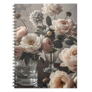 Carnet Fleurs colorées Elégante florale d'inspiration vin