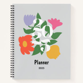 Carnet Fleurs colorées mignonnes Planificateur personnali