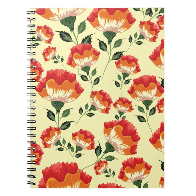 Carnet Fleurs colorées sans couture motif (Devant)