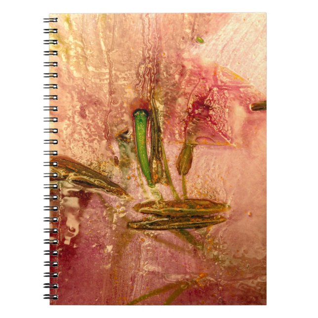 Carnet Fleurs congelées et feuilles. Les fleurs dans le b (Devant)