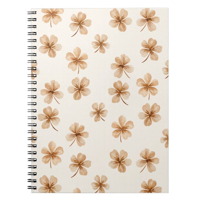 Carnet Fleurs crème (Devant)