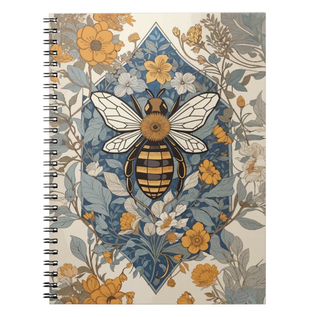 Carnet Fleurs d'abeilles vintages et sauvages (Devant)